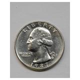 Mint State 1987-D Washington Quarter
