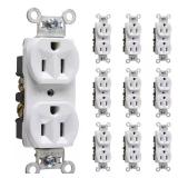 10pk Pass & Seymour 15A 125V Backwire Duplex Outle