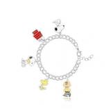 7in Peanuts Snoopy Charm Bracelet w/1in Extender