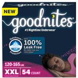 54ct XXL GoodNites Girls Bedwetting Underwear