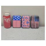 3pk 7 Slot RFID USA Card Wallet