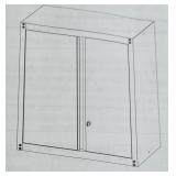 White Metal Wall Cabinet 27.95x26.98x13.78in