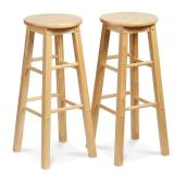 2pk PJ Wood Bar Stools Stackable 29in