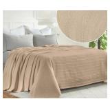 Cal/King Superior Clara Cotton Textured Blanket