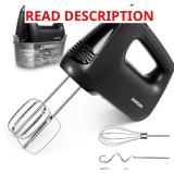 Hand Mixer 6 Speeds Black