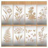 8pc Eageus Metal Stencils for Wood Craft