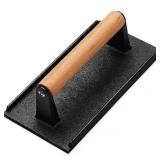 Cast Iron Burger Press w/Wood Handle 8.2x4.2in