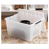 3pk IRIS USA Stackable Bins w/ Lids 40qt