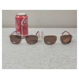 2pk Metal Frame Aviator Sunglasses