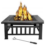 32in Fire Pit Outdoor Patio Heater