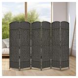 6 Panel Room Divider Wood Privacy Screen
