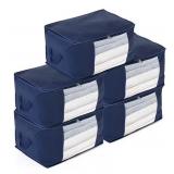 5pk Dark Navy Non-Woven Storage Bags