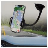 Gooseneck Windshield Car Mount, One Touch Release