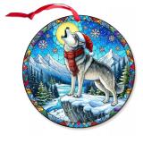 Wolf Christmas Ornaments 2025 Tree Gift
