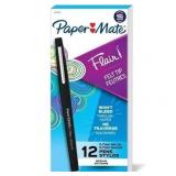 12ct Paper Mate Flair Felt Tip Pens, Black