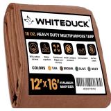 16x16ft Canvas Tarp Brown WHITEDUCK
