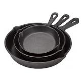 3pc Cast Iron Fry Pan Set