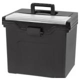 File Box with Lid Black IRIS USA