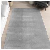 nuLOOM Argelia Solid Rug 2'6' x 8' Light Grey