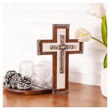 Christian Decorative Wall Cross 10.83x2.56x0.71in