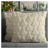 2ct Xmas Tree Pillow Covers 18x18in (Covers Only)
