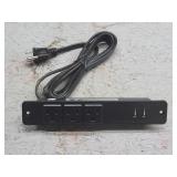 Desk Mount Power Strip with USB Outlets