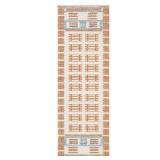 2x6ft Nordic Ivory Rust Rug Runner