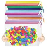 24pcs Mesh Zipper Pouch Bags 17x12 In