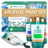15 Tubes 4oz Acrylic Paint Set, Norberg & Linden