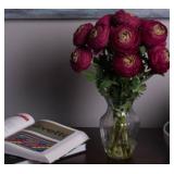 8in Napco Clear Rose Vase