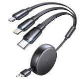 3pk LISEN 3 in 1 Retractable Charging Cable