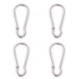 8pk Stainless Steel Carabiner Clip 3.1in