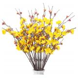 22in Yellow Cherry Blossom Branches Decor