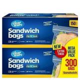 300Ct Clearware Zipper Top Bags