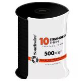 10 Black Stranded CU THHN Wire 500ft