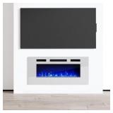 40in White Electric Fireplace Heater