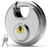 5pc 70mm Disc Padlock, 9.5mm Shackle (2 Keys)