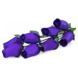 32ct Purple Wooden Petal Roses for Crafts
