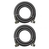2pc Stainless Inlet Hose Supco 3/8in x5ft