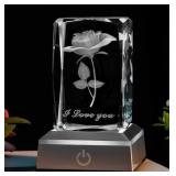 3D Rose Crystal LED Color Lamp