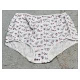 6pk Printed Floral Elastic Briefs Size 9
