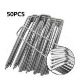 50ct Garden Stakes Pins Securing Ground Netting