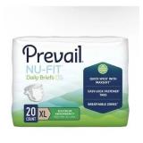 20ct XL Prevail Nu-Fit Incontinence Briefs