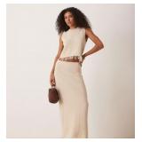 MED Women's Maxi Skirt With Fringe Hem