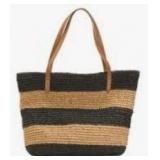17x13in Tommy Bahama Straw Tote