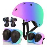 Ages 3-14 Color Gradient Helmet And Pads