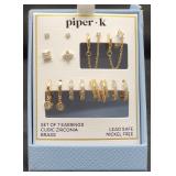 7pc Brass Earrings Set Piper K