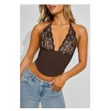 LG Hannah Lace Halter Corset Top Garage