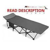 400lb Capacity Folding Camping Cot With Pad