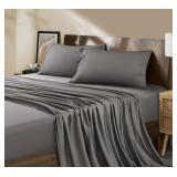 4pc Egyptian Grey Cotton Sheet Sets